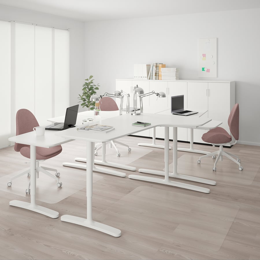 BEKANT workstation, white, 126x865/8" IKEA