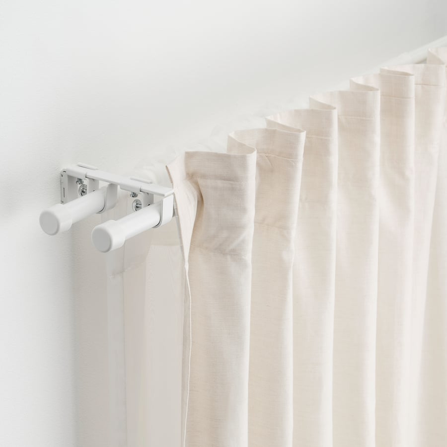 BEKRÄFTA double curtain rod set, white, 47 ¼82 ¾3/4" IKEA