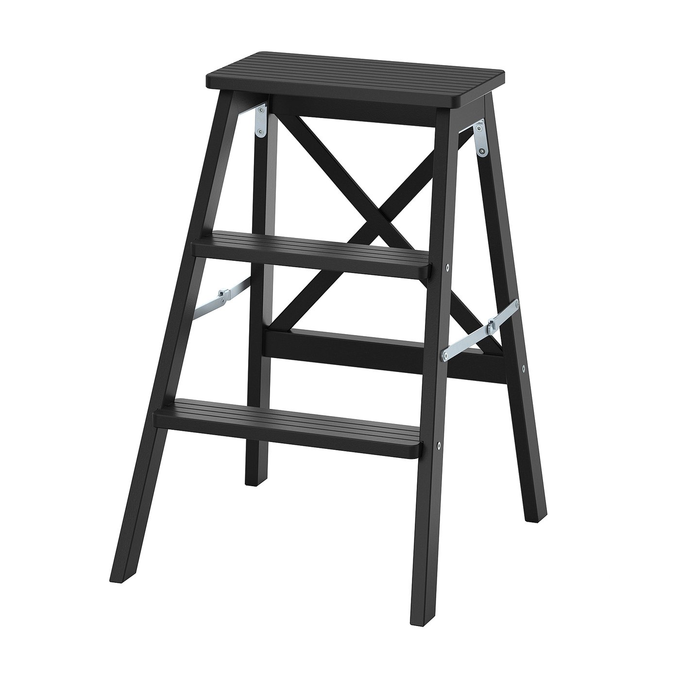 BEKVÄM step stool, black, 243/4