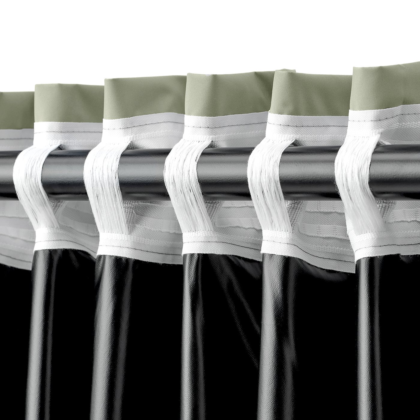 Block-out curtain, 1 piece, green/with heading tape 6