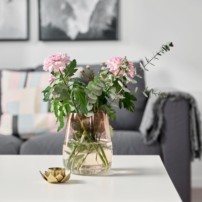 BERÄKNA Vase, dark pink, 7" IKEA