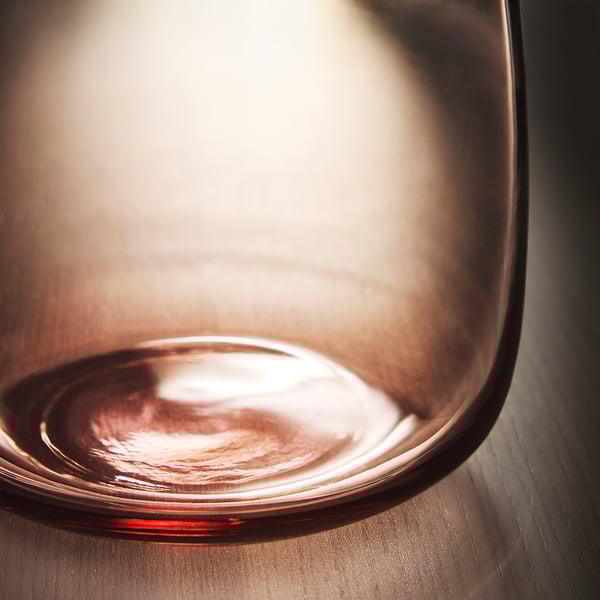 BERÄKNA Vase, glass/light pink, 7 "