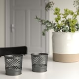 BERGGRAN Candle holder, gray, 3 ½ "