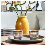 BERGGRAN Candle holder, gray, 3 ½ "