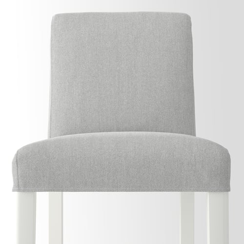 BERGMUND bar stool with backrest, white/Orrsta light gray, 243/8" IKEA