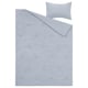 BERGPALM grey striped cotton duvet & pillow sham set, classic pattern, soft fabric.