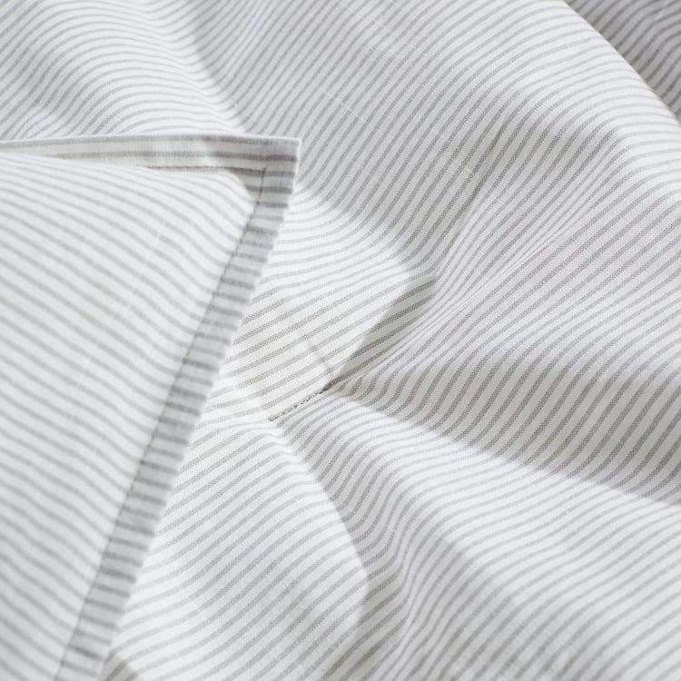 BERGPALM comforter set, gray/stripe, Twin/Twin X-long - IKEA US