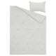 The BERGPALM grey cotton comforter set with vintage stripes.