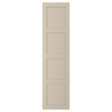 BERGSBO Door with hinges, gray-beige, 19 1/2x76 5/8 "