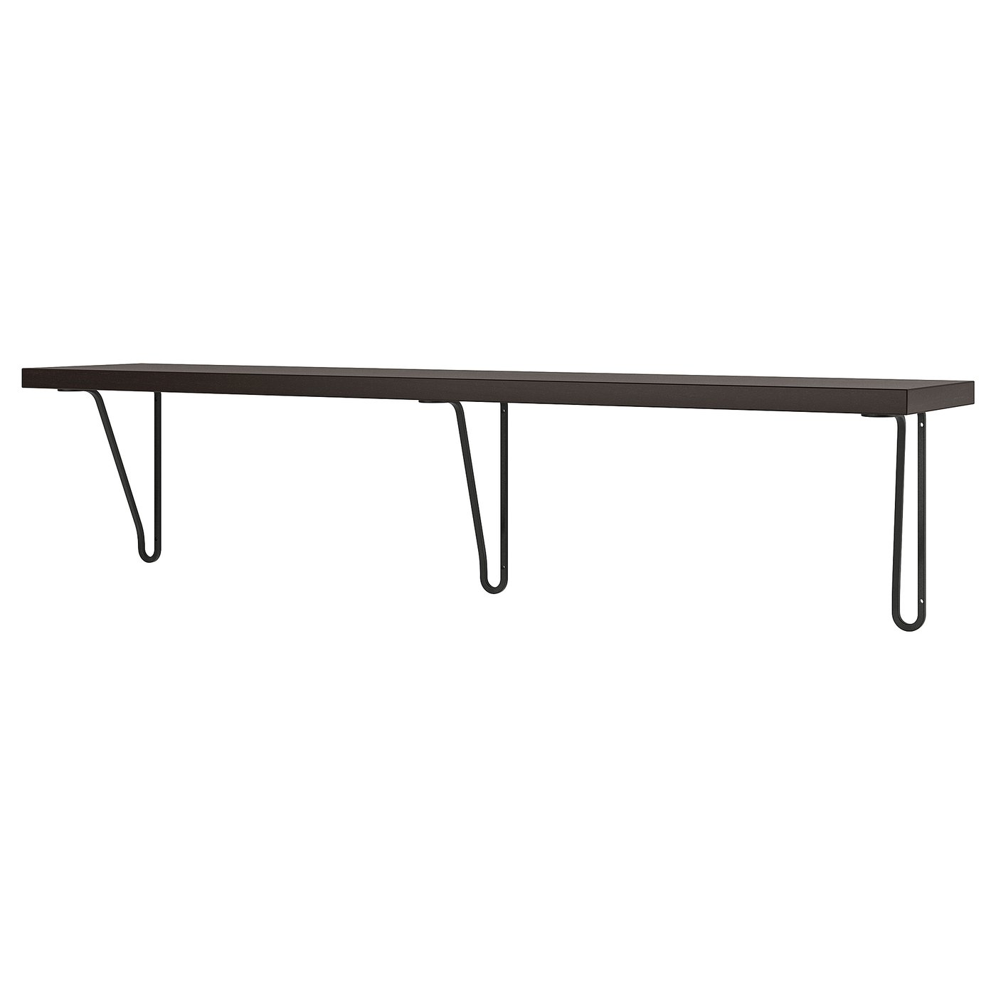 Wall Shelf, Brown-Black/Black