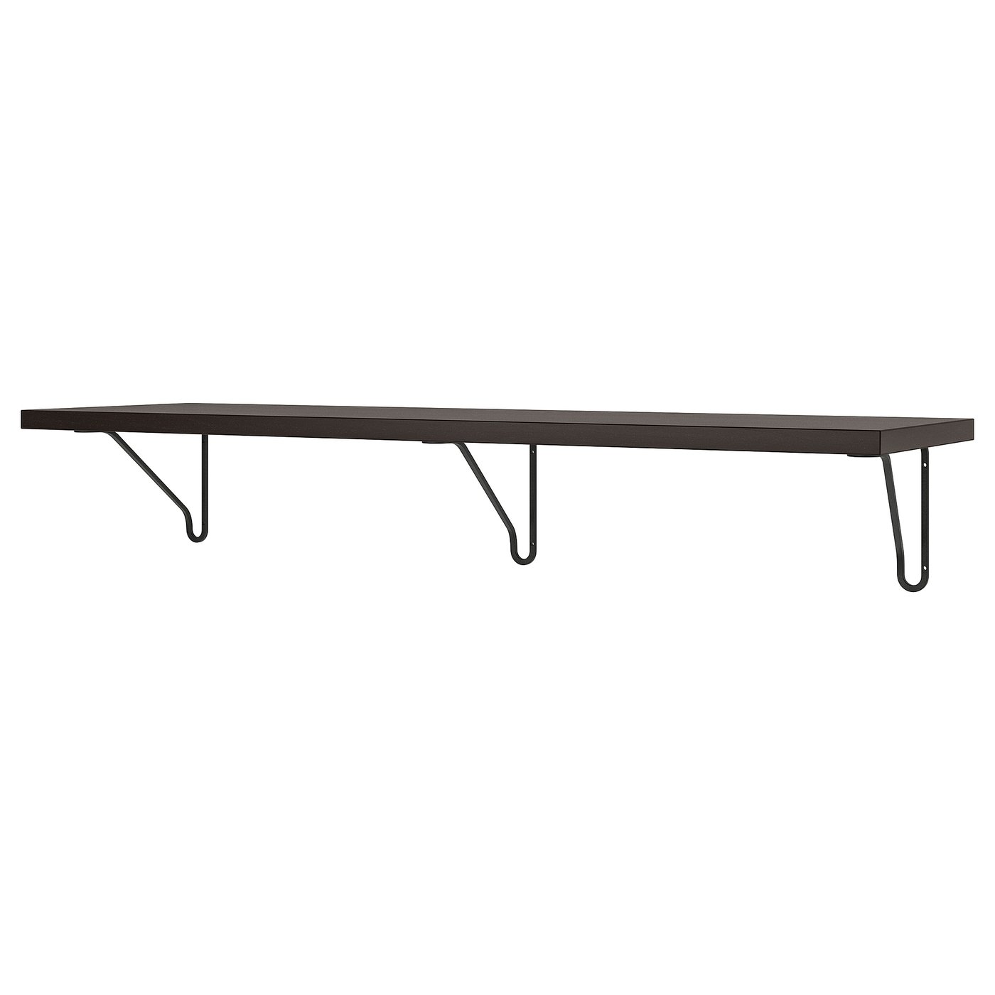 Wall Shelf, Brown-Black/Black