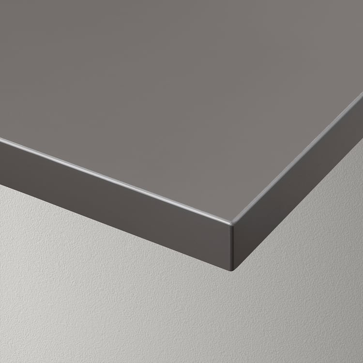 BERGSHULT / GRANHULT Wall shelf combination, dark gray/nickel plated