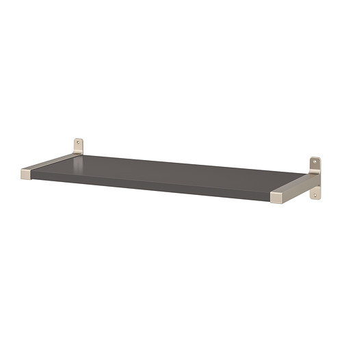 BERGSHULT / GRANHULT Wall shelf dark gray/nickel plated, 31 1/2x11 3/