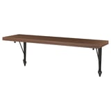 BERGSHULT / KROKSHULT Wall shelf, walnut effect/anthracite, 31 1/2x7 7/8 "