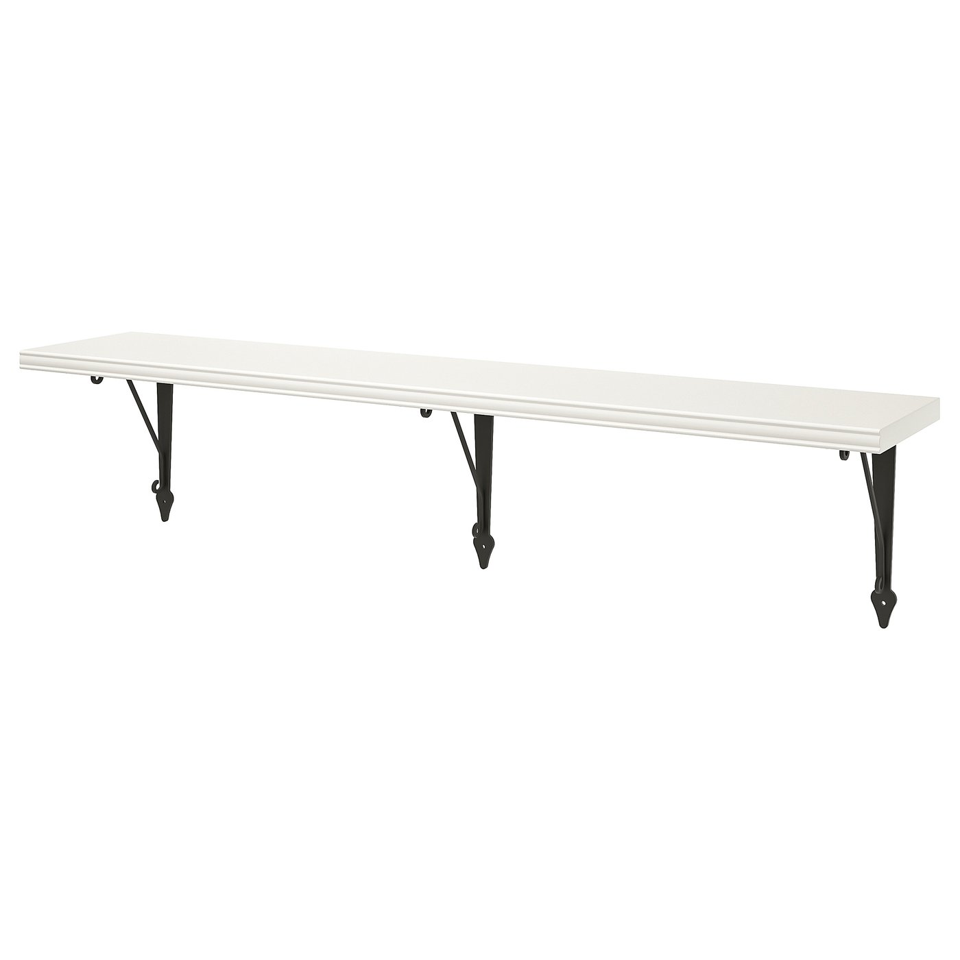 BERGSHULT / KROKSHULT wall shelf, white/anthracite, 471/4x77/8