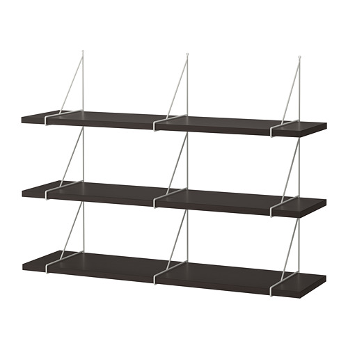 BERGSHULT / PERSHULT Wall shelf combination brownblack/white IKEA