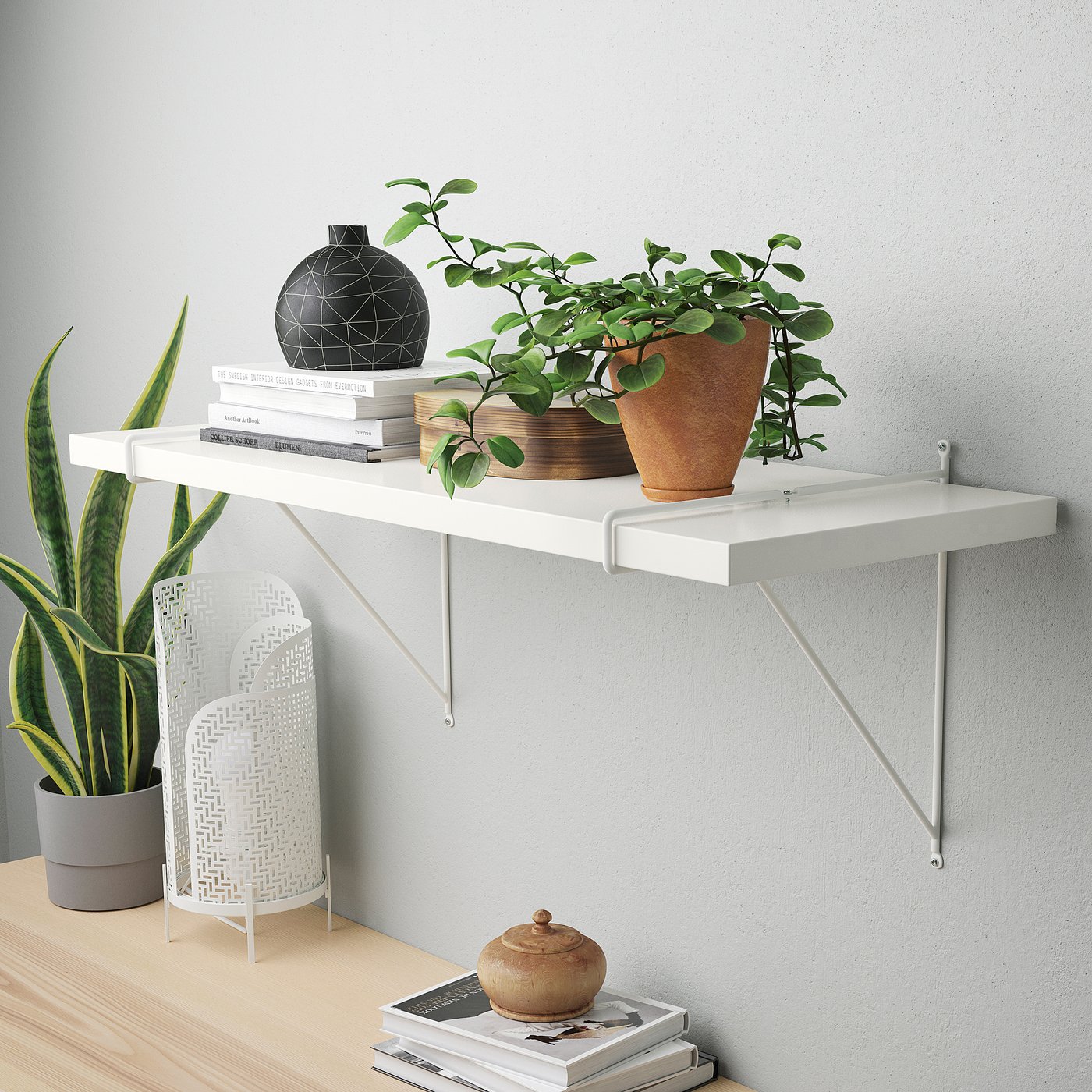 BERGSHULT / PERSHULT Wall shelf, white/white, 311/2x113/4" - IKEA