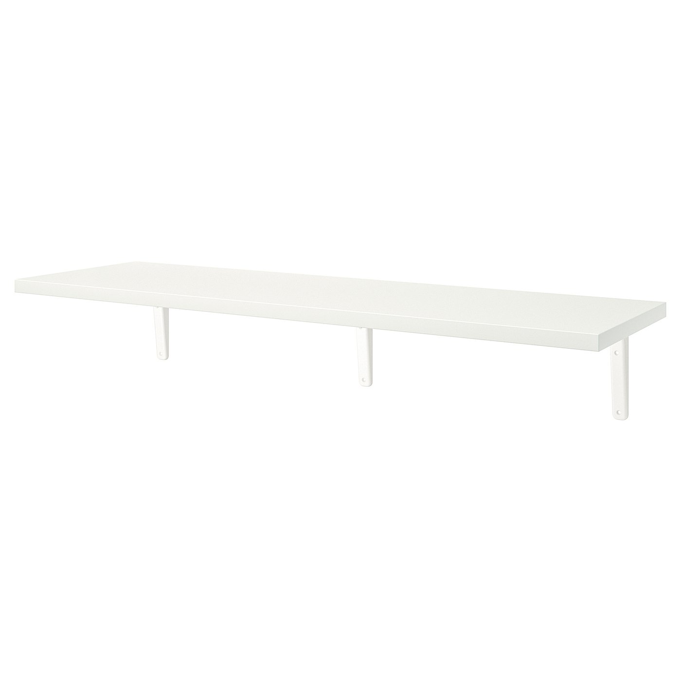 BERGSHULT / TOMTHULT shelf with bracket, white, 471/4x113/4