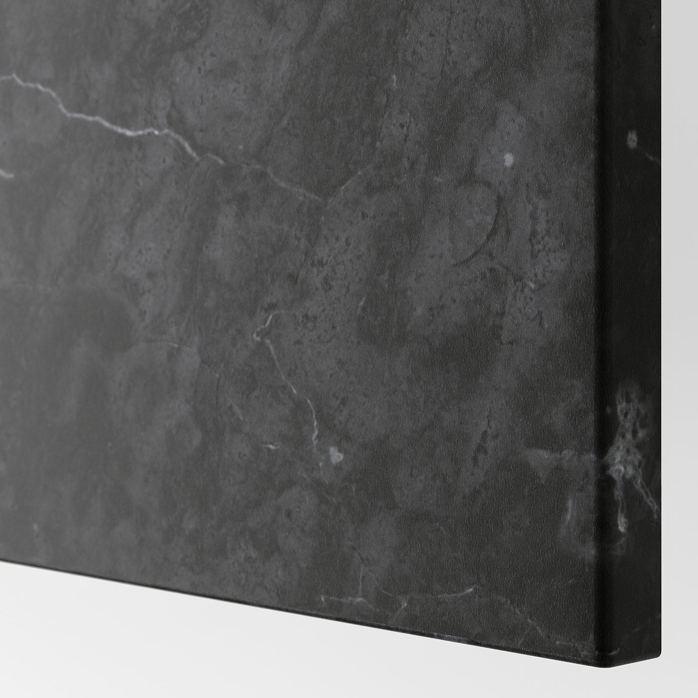 BERGSVIKEN door/drawer front, black marble effect, 231/2x15