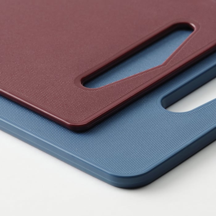 BERGTUNGA cutting board, set of 2, dark blue/red IKEA