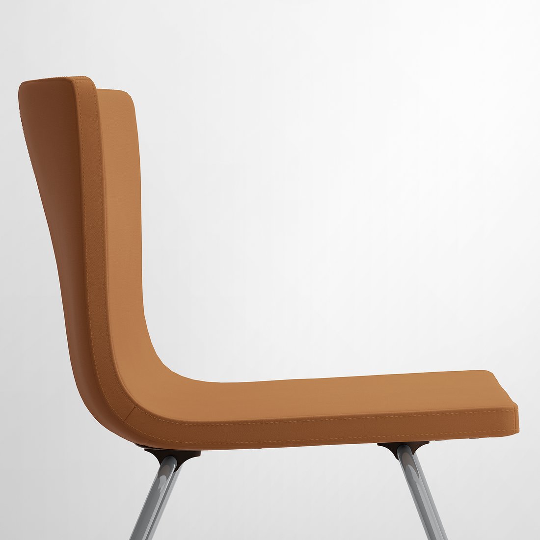 BERNHARD Chair, chrome plated, Mjuk golden brown IKEA