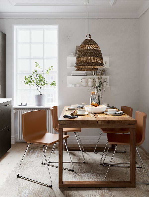 BERNHARD Chair, chrome plated, Mjuk golden brown IKEA