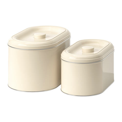 BERÖMLIG Storage tin with lid, set of 2 IKEA
