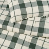 BESKSÖTEMAL Comforter set, green/check, King
