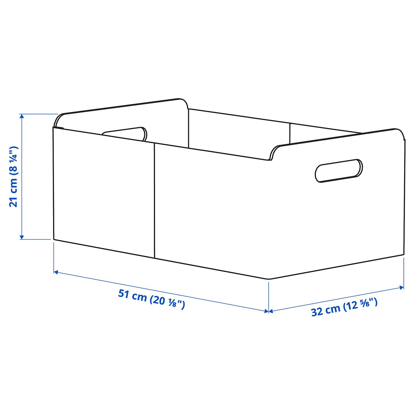 BESTÅ box, gray, 125/8x201/8x81/4