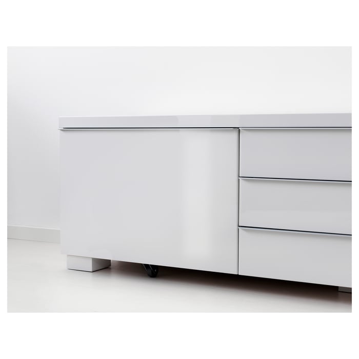 BESTÅ BURS TV unit, high gloss white, 70 7/8x16 1/8x19 1/4" IKEA