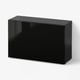 BESTÅ Shelf unit with door, black-brown/Selsviken high-gloss/black, 23 5/8x8 5/8x15 "