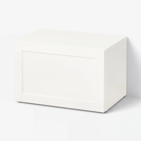 BESTÅ Shelf unit with door, white/Hanviken white, 23 5/8x16 1/2x15 "