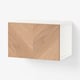 BESTÅ Shelf unit with door, white/Hedeviken oak veneer, 23 5/8x16 1/2x15 "