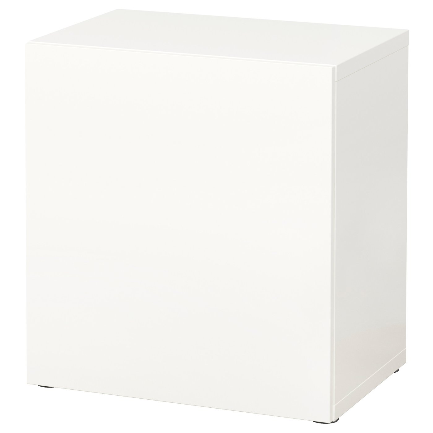 BESTÅ shelf unit with door, white/Lappviken white, 235/8x161/2x251