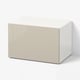 BESTÅ Shelf unit with door, white/Selsviken high-gloss/beige, 23 5/8x16 1/2x15 "
