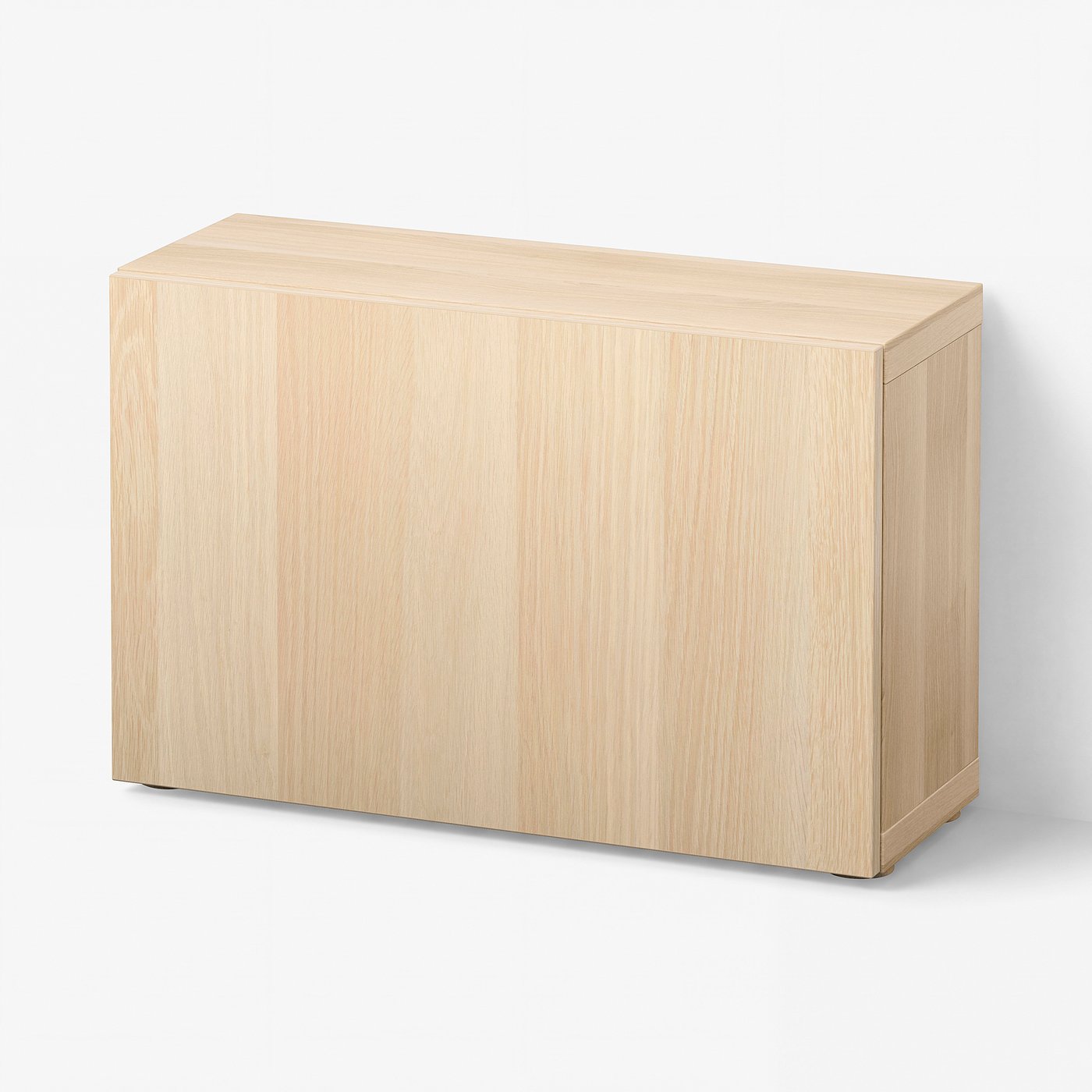 BESTÅ shelf unit with door, white stained oak effect/Lappviken