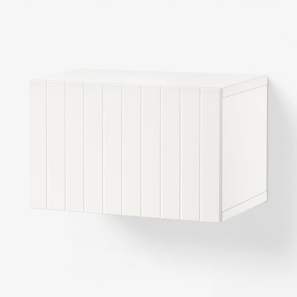 BESTÅ Shelf unit with door, white/Sutterviken white, 23 5/8x16 1/2x15 "