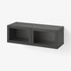 BESTÅ Shelf unit with doors, dark gray/Sindvik dark gray, 47 1/4x16 1/2x15 "