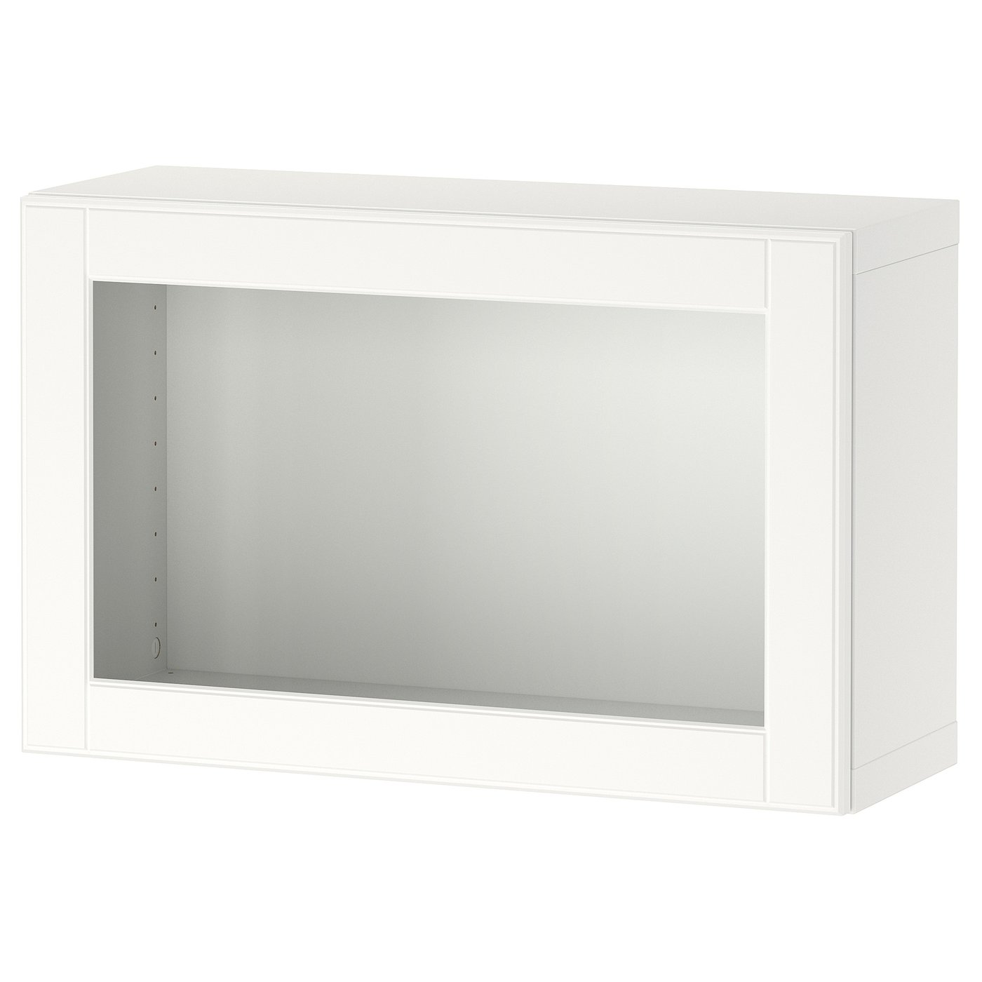 BESTÅ shelf unit with glass door, white Glassvik/white/light green