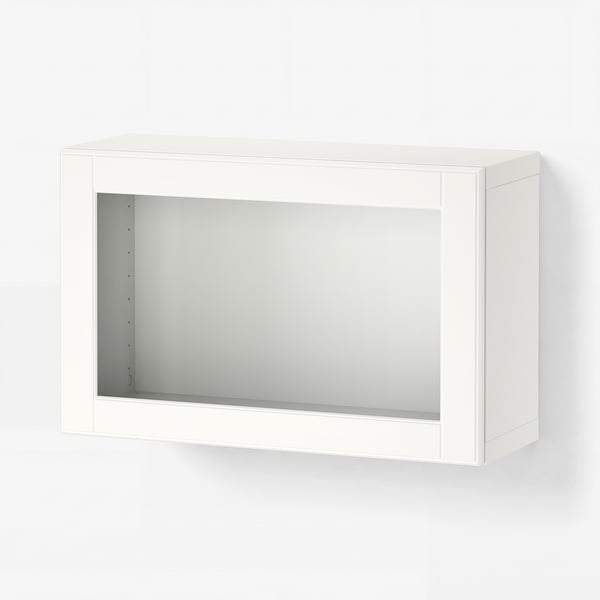 BESTÅ Shelf unit with glass door, white/Ostvik white, 23 5/8x8 5/8x15 "