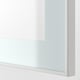 Modern white framed mirror with clear glass, excellent quality.