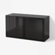 BESTÅ Shelf unit with glass doors, black-brown/Glassvik black/clear glass, 47 1/4x16 1/2x25 1/4 "