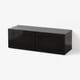 BESTÅ Shelf unit with glass doors, black-brown/Glassvik black/smoked glass, 47 1/4x16 1/2x15 "