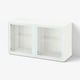 BESTÅ Shelf unit with glass doors, white Glassvik/white/light green clear glass, 47 1/4x16 1/2x25 1/4 "