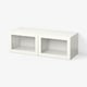 BESTÅ Shelf unit with glass doors, white/Sindvik white clear glass, 47 1/4x16 1/2x15 "