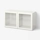 BESTÅ Shelf unit with glass doors, white/Sindvik white clear glass, 47 1/4x15 3/4x25 1/4 "