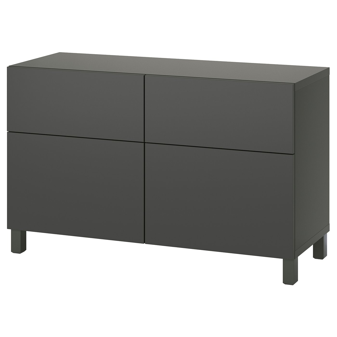 BESTÅ storage combination w doors/drawers, dark gray Bergsviken