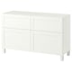 BESTÅ Storage combination w doors/drawers, Pipmakare white/Stubbarp white, 47 1/4x16 1/2x29 1/8 "