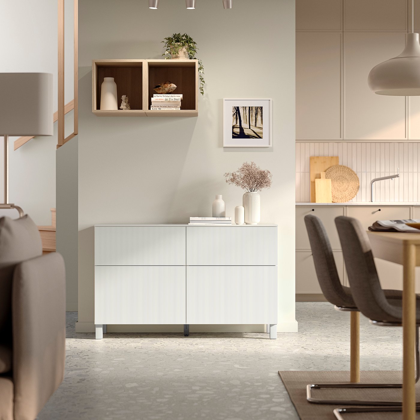 BESTÅ storage combination w doors/drawers, white/Förvaltare white
