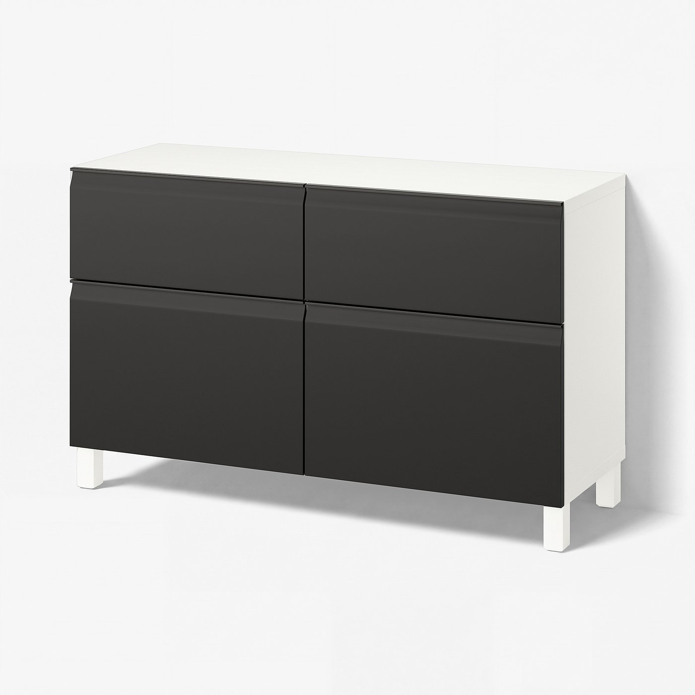 BESTÅ storage combination w doors/drawers, white Hammarsmed